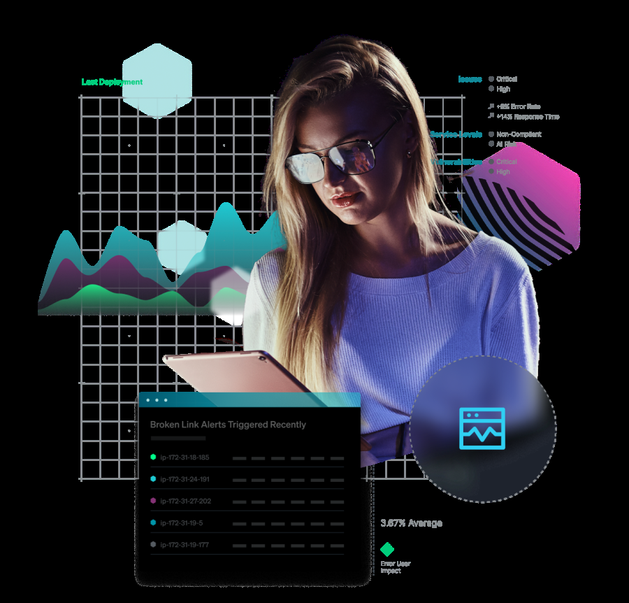 New Relic application performance monitoring dashboard showing transaction throughput and error rates