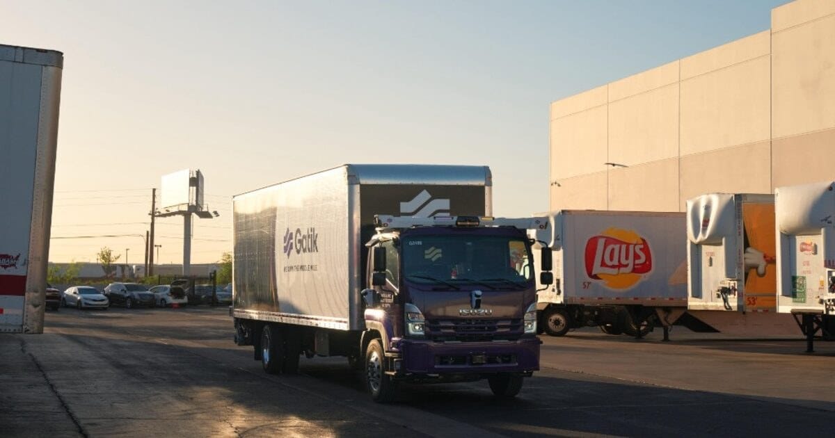 Gatik autonomous box truck used for middle-mile freight delivery