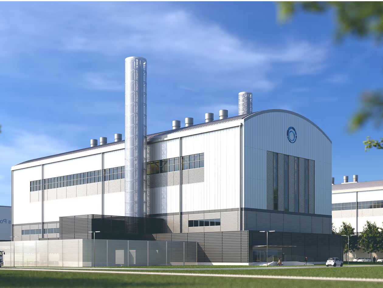 Architectural rendering of the Kairos Power Hermes reactor facility