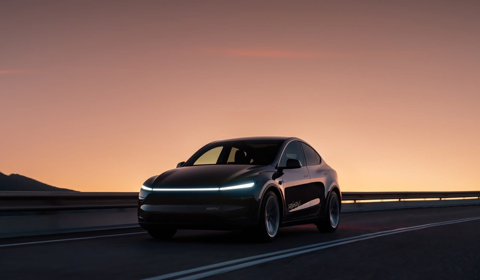 Tesla robotaxi vehicle exterior from Tesla's robotaxi product page