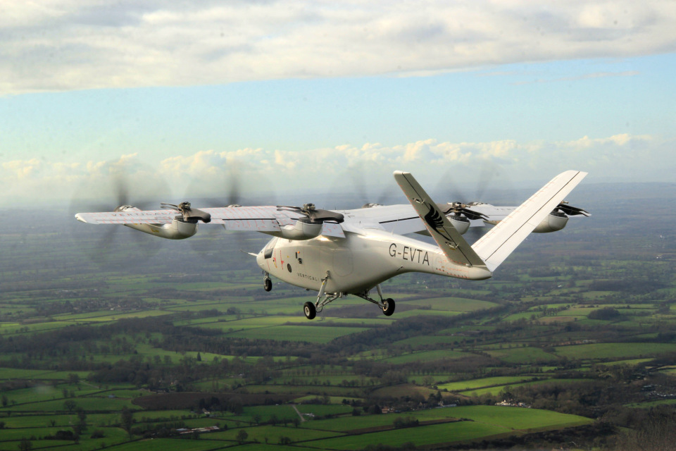 Vertical Aerospace VX4 prototype eVTOL aircraft in flight test