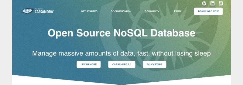 Apache Cassandra open source NoSQL database home page