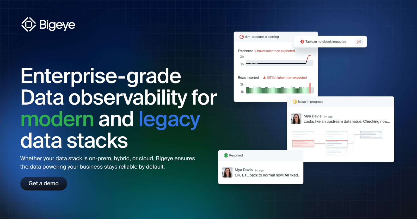 Bigeye data observability platform