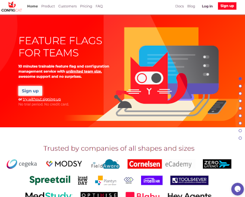 ConfigCat product image showing the feature flag dashboard