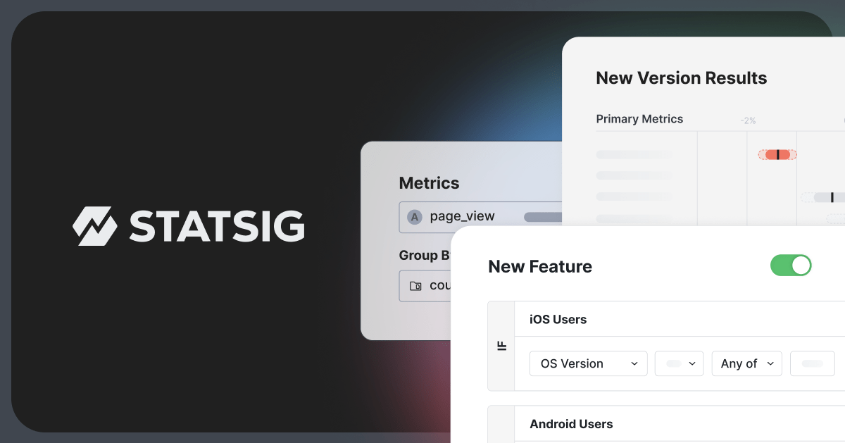 Statsig product graphic from the official Statsig site