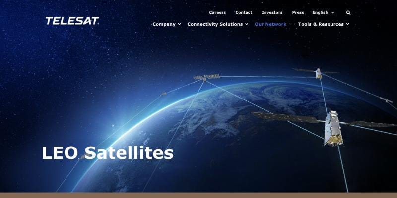 Telesat Lightspeed low-earth-orbit satellite constellation render