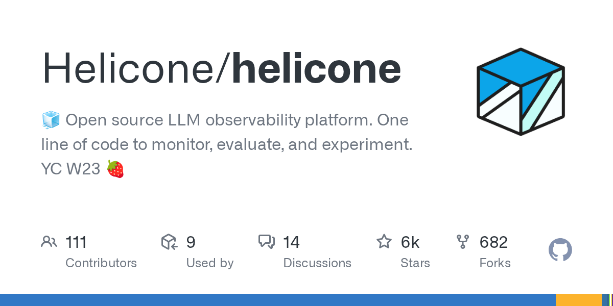 Helicone open-source LLM observability gateway GitHub repository