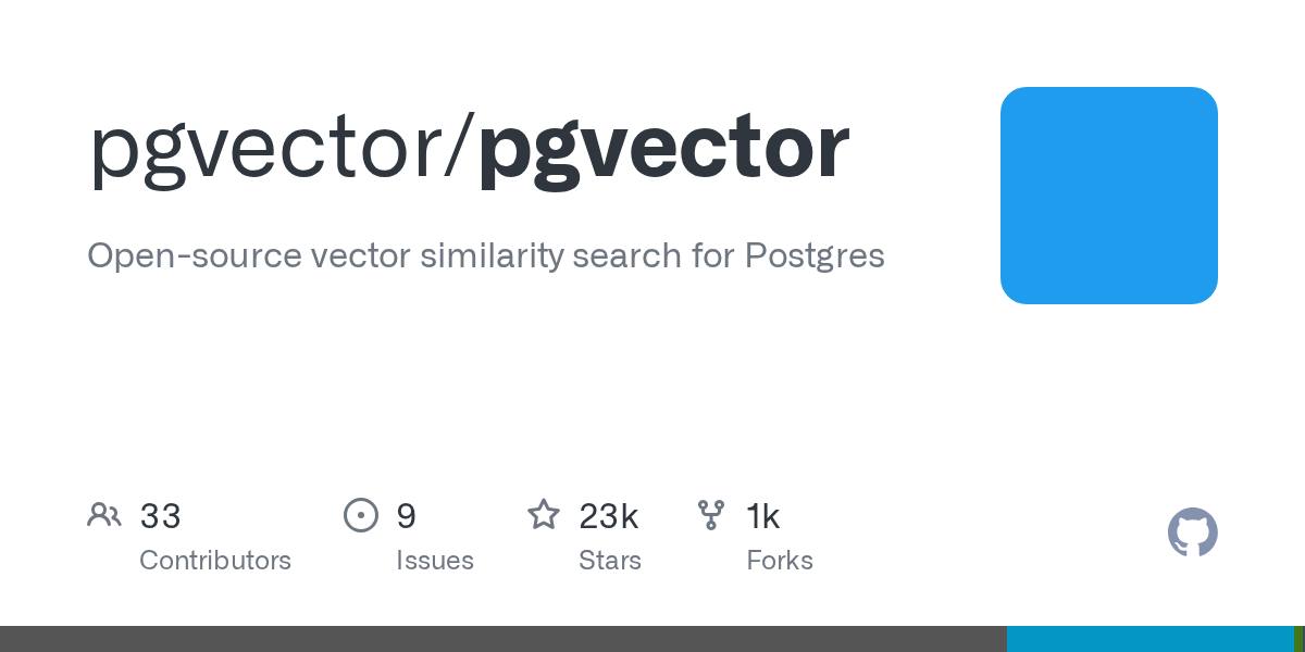 pgvector Postgres vector extension GitHub repository