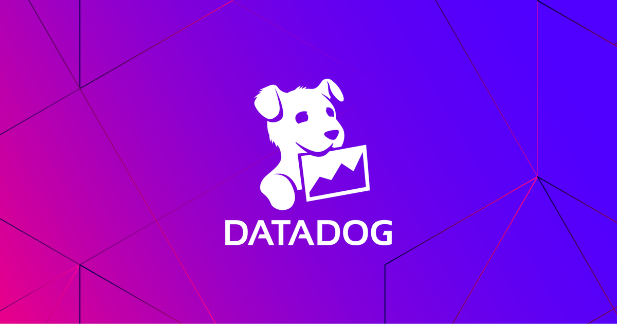 Datadog brand card on a dark purple background