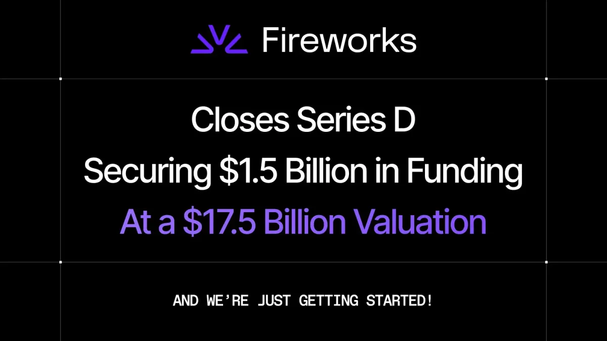 Fireworks AI Series D funding announcement graphic