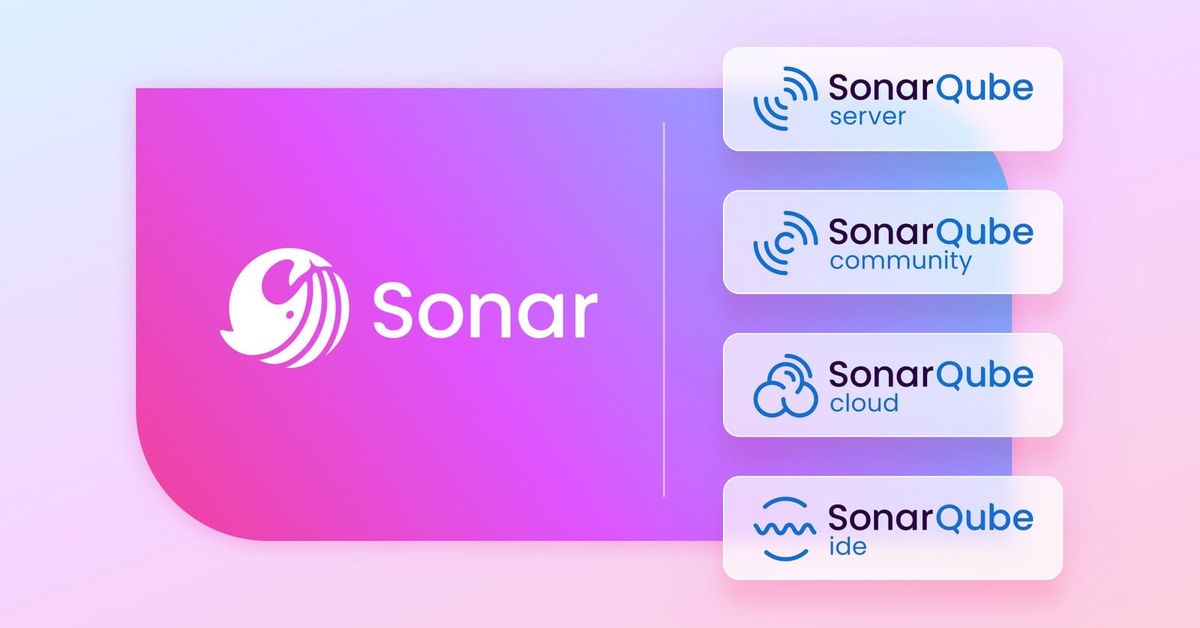 Sonar brand artwork from the announcement consolidating its products under the SonarQube name
