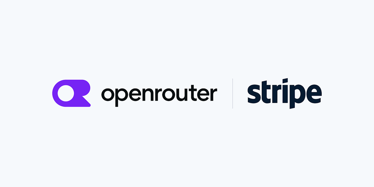 Stripe and OpenRouter logo lockup from Stripe's official acquisition announcement