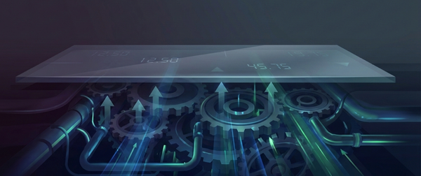 Abstract illustration of hidden mechanical systems beneath a flat surface, representing synthetic market forces driving Bitcoin’s visible price.