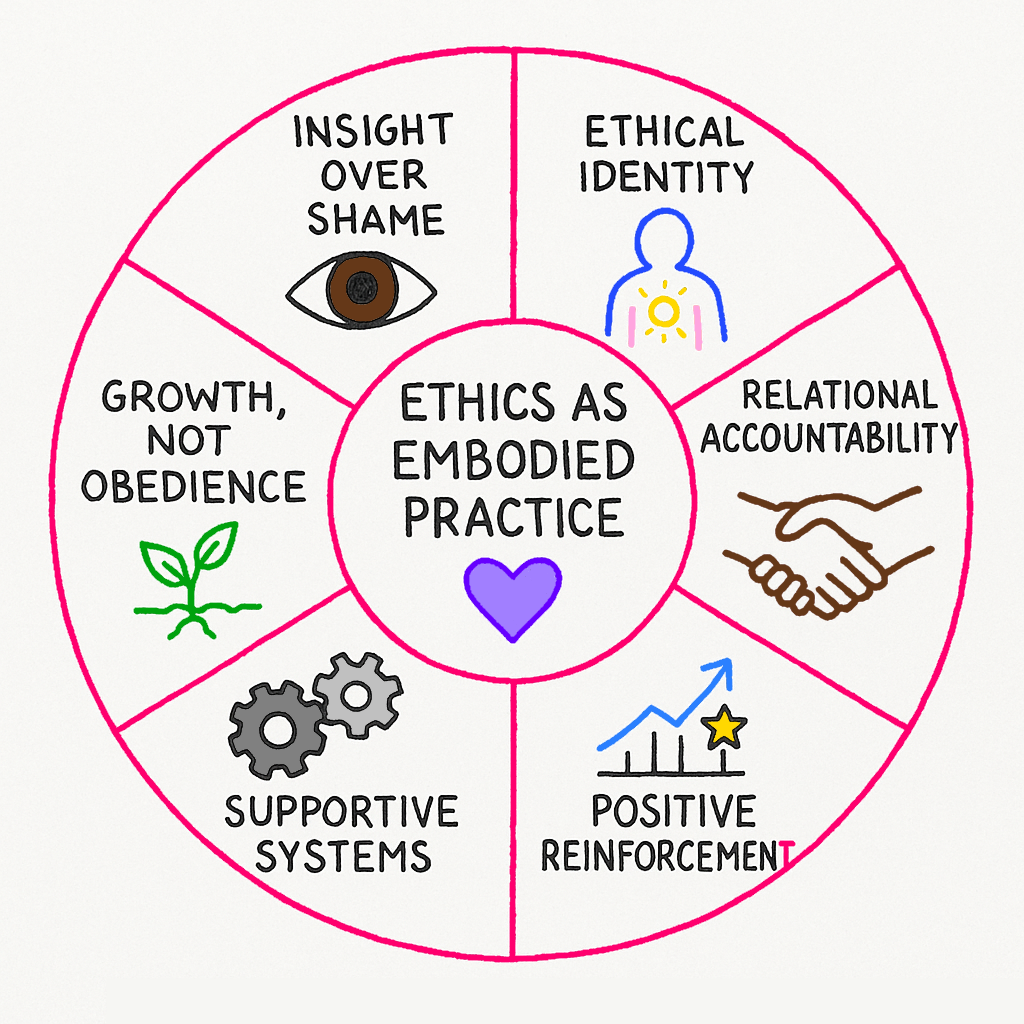 graphic showing tenets of building an ethical persona