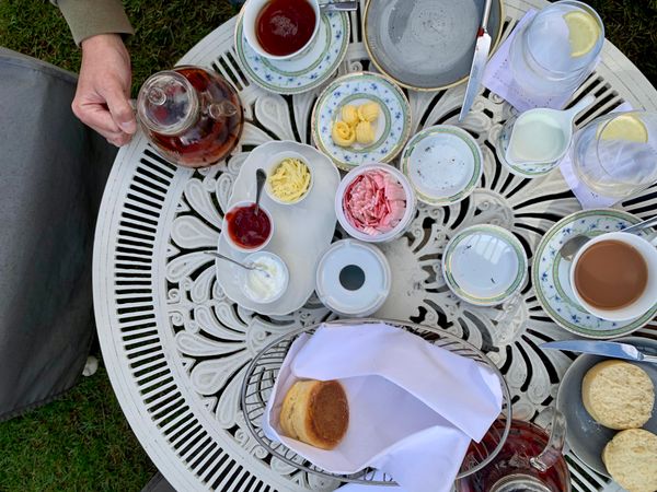 Eating crumpets when visiting England as a child