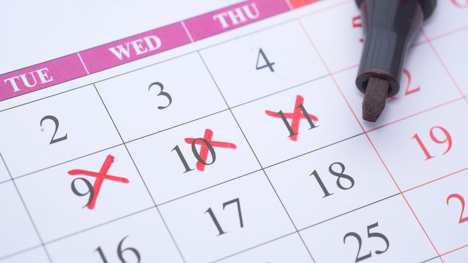 Overwinningen op de kalender aanduiden
