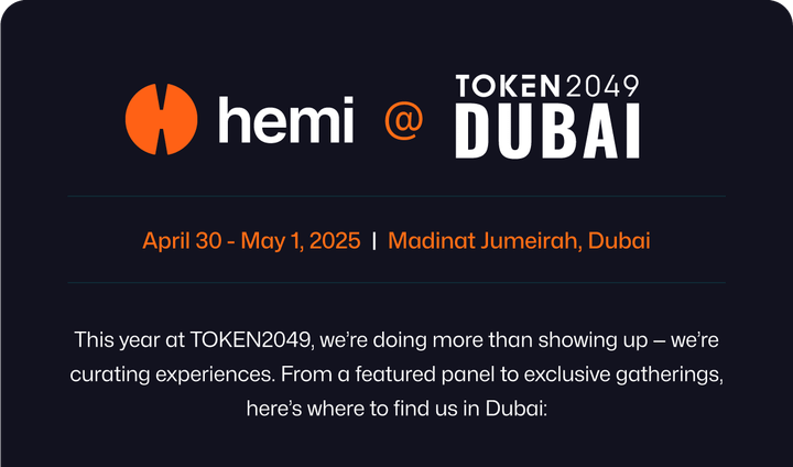 Meet Us in Dubai at TOKEN2049