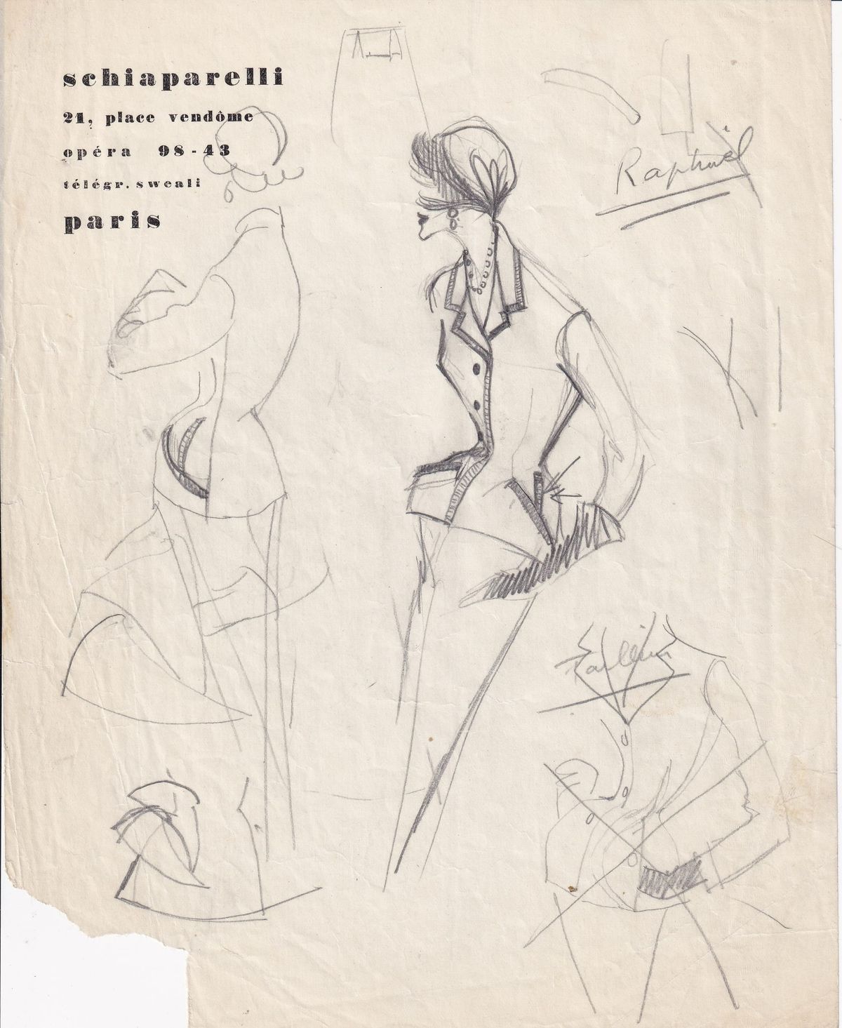 At the beginning of his career, Hubert de Givenchy designs a new dress