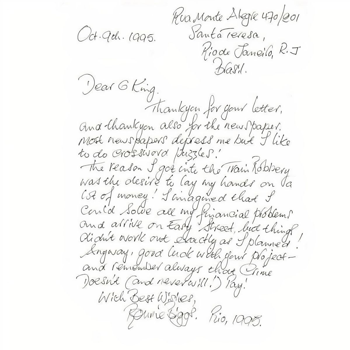 Crime doesn´t (and never will!) pay!