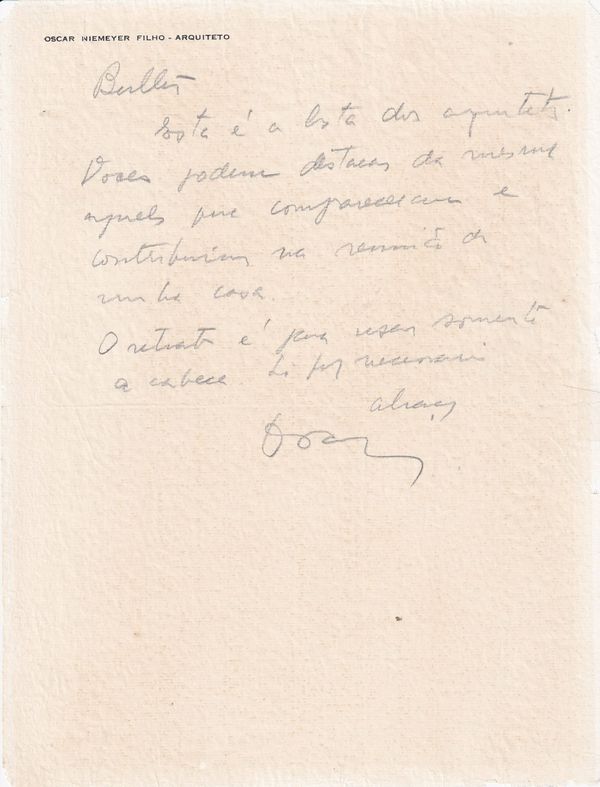 Oscar Niemeyer and his team are building Brazil's new capital