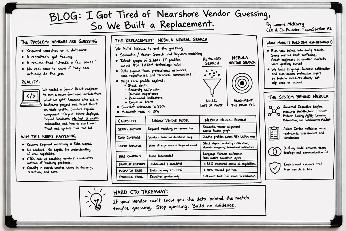 I Got Tired of Nearshore Vendor Guessing, So We Built a Replacement.