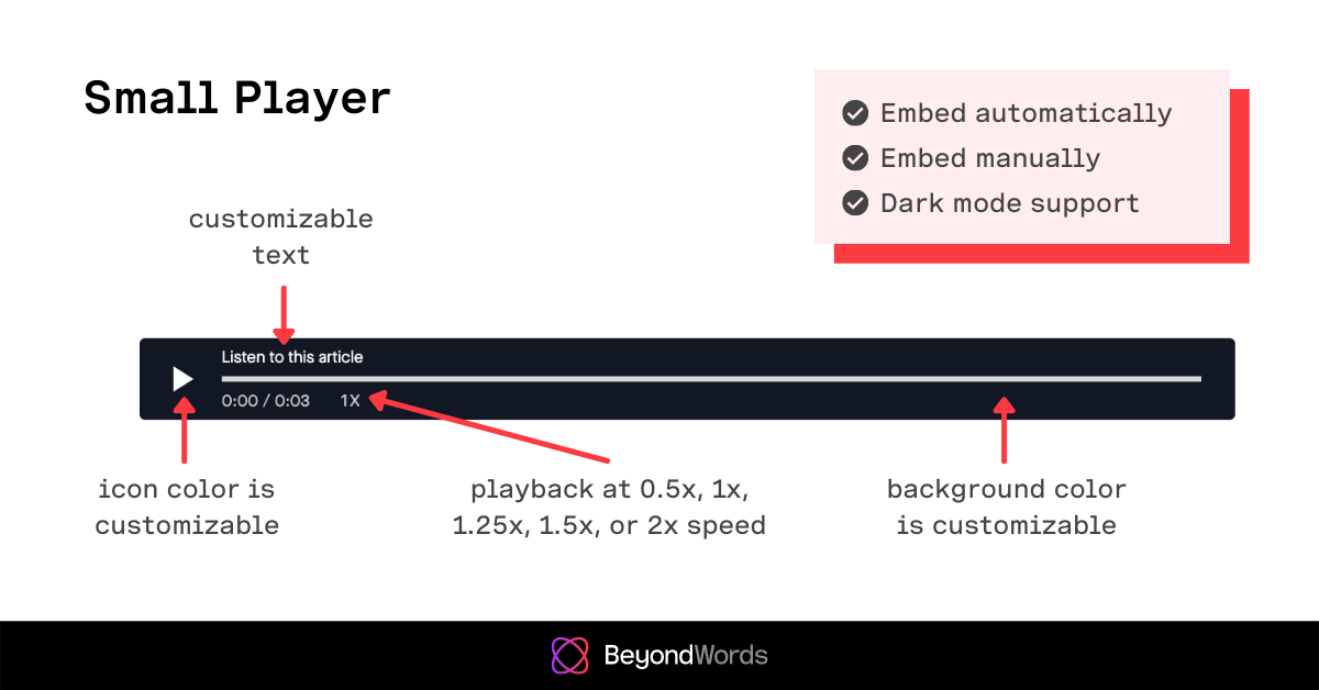 How to boost audio engagement with custom player text
