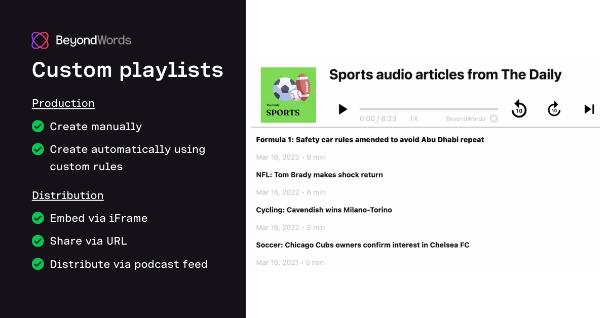 You can now create and share custom playlists