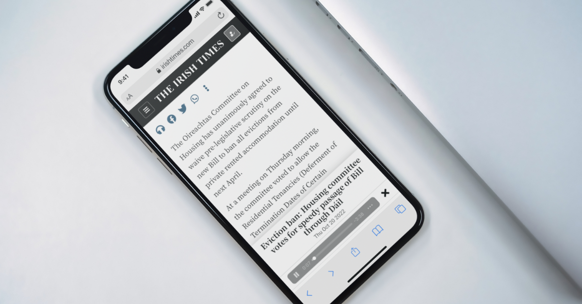 The Irish Times: Driving subscriptions with AI audio