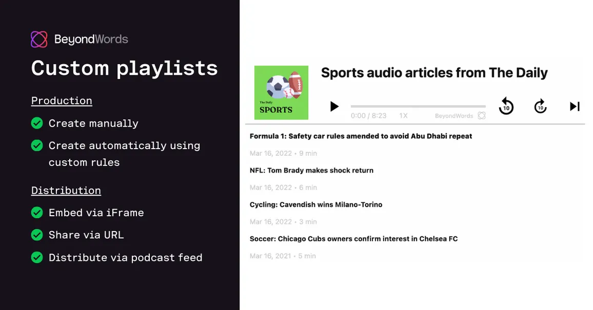 You can now create and share custom playlists