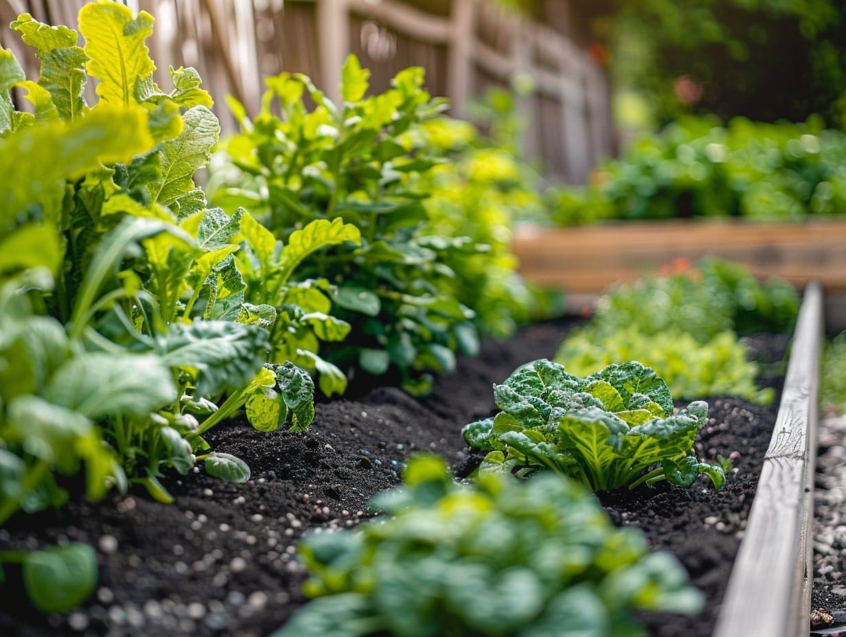 A vegetable and herb garden