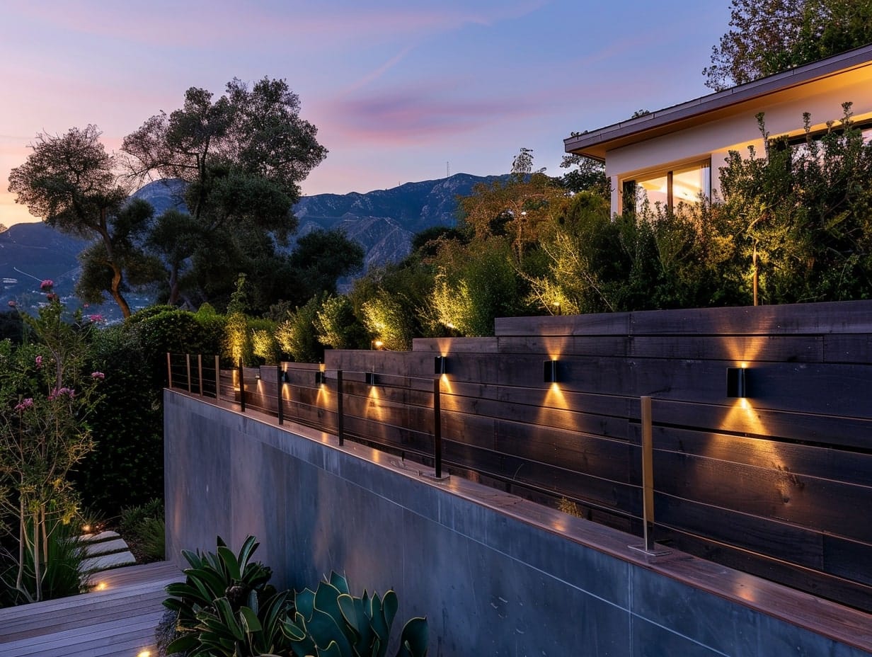 Incorrectly installed wall sconces on a house's boundary walls