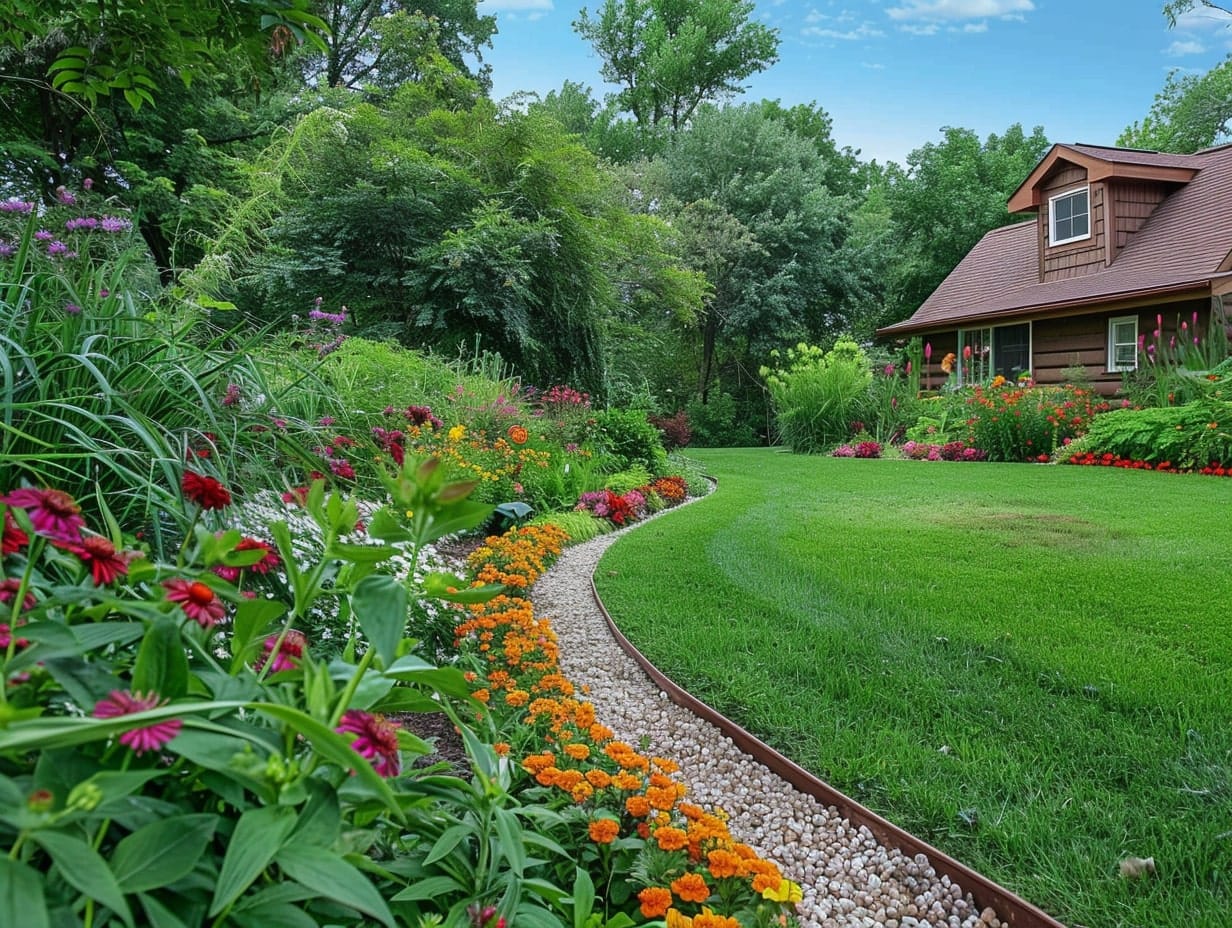 Beautiful flowers used to create a garden's edges