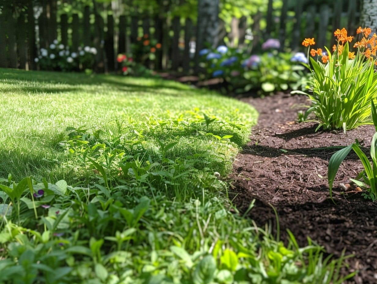 A neat garden border created using the hand edging technique