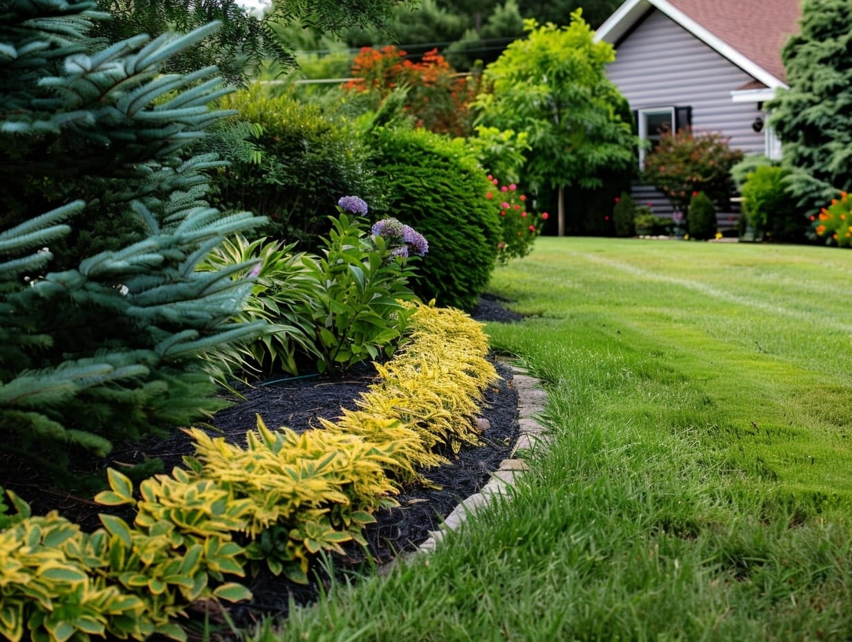 A garden border made from low-growing shrubs