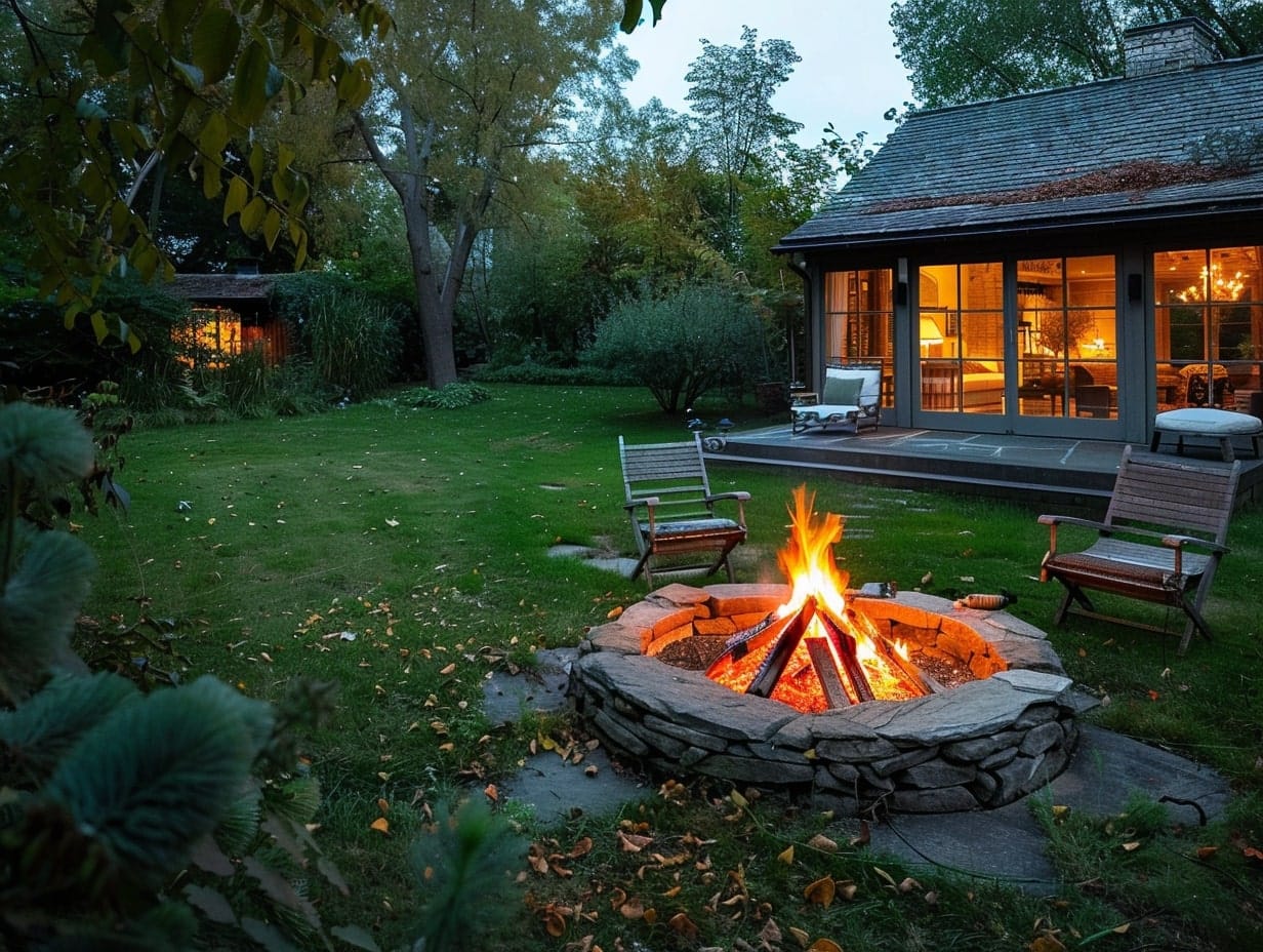 A garden fire put for rituals and warmth