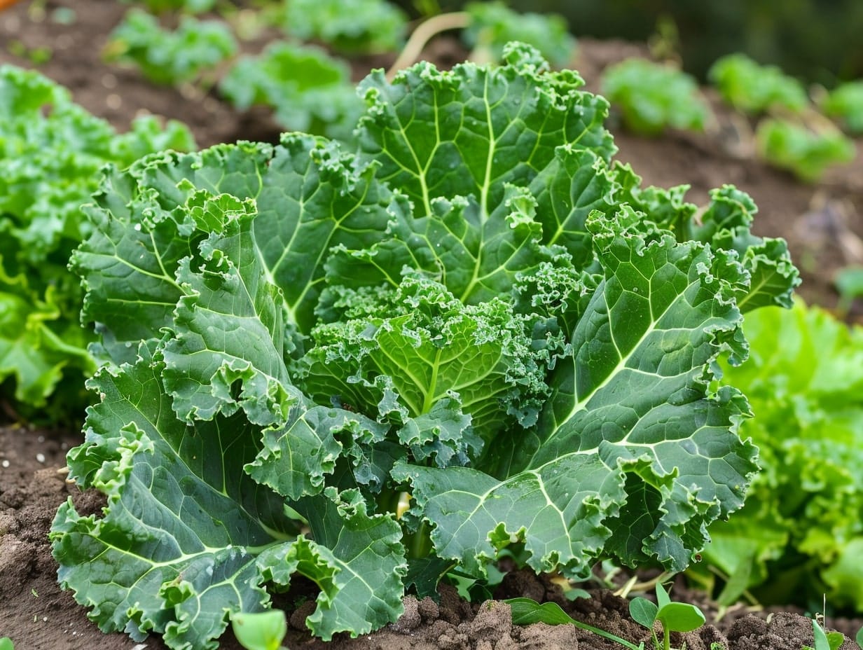 kale plant in a garden
