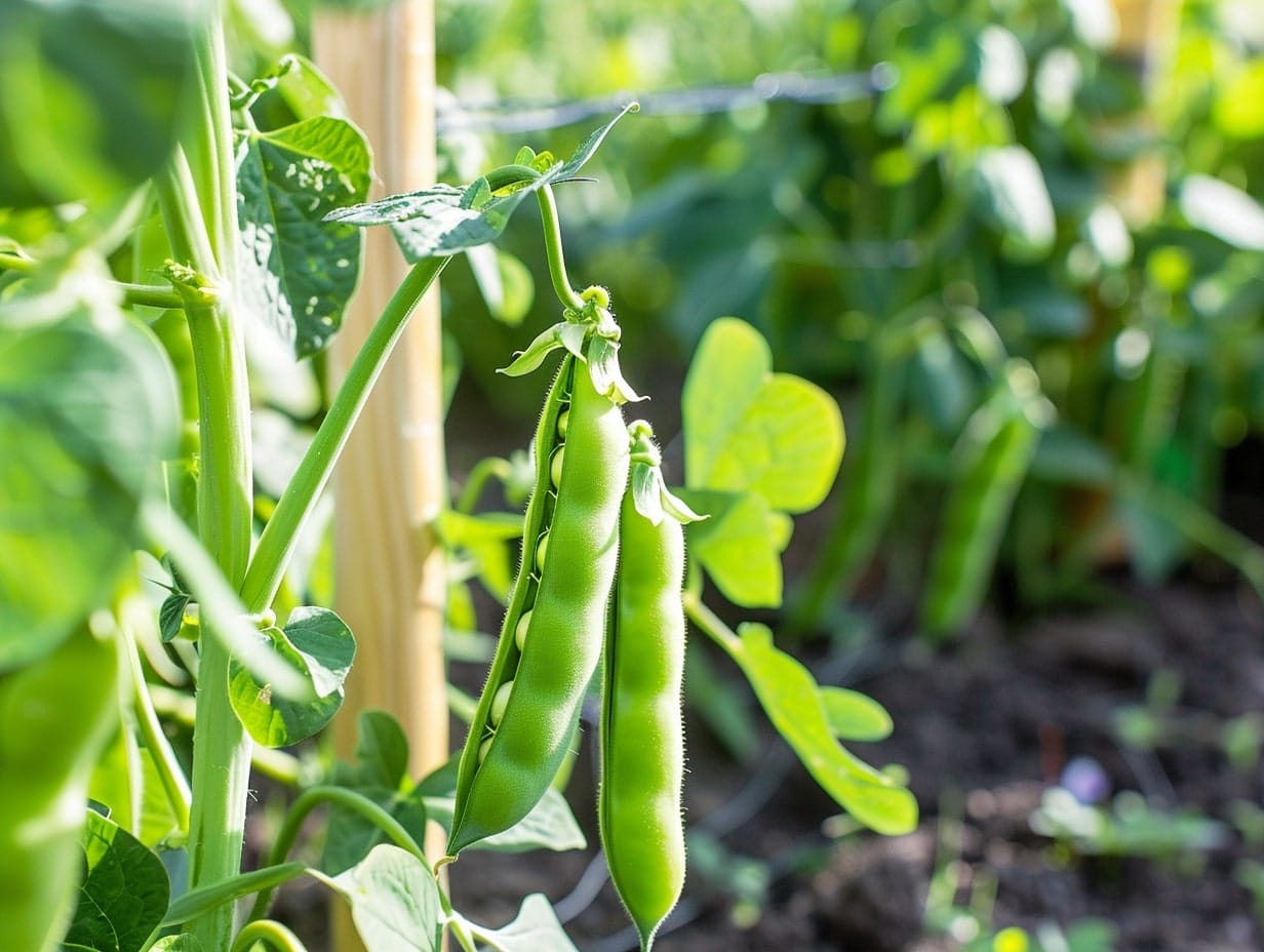 pea plant in a garden