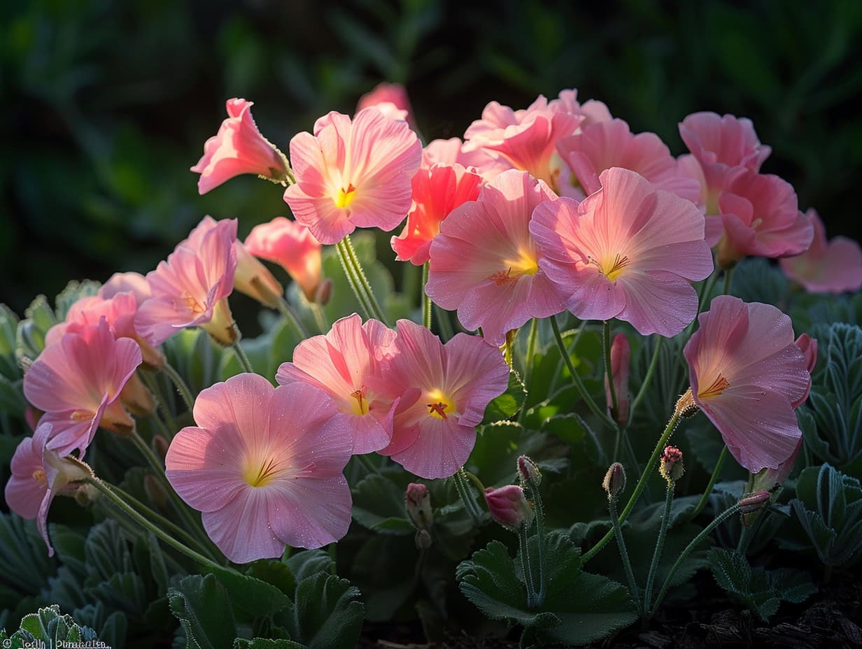 Mexican Evening Primrose plants in a garden