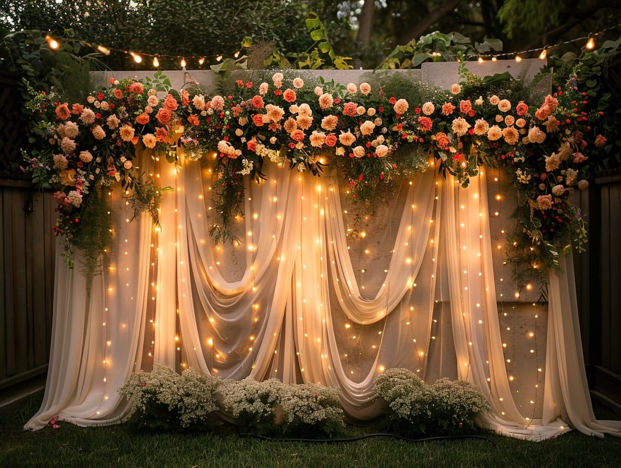 Embedded Lights in Drapery for an Elegant Backdrop&nbsp;