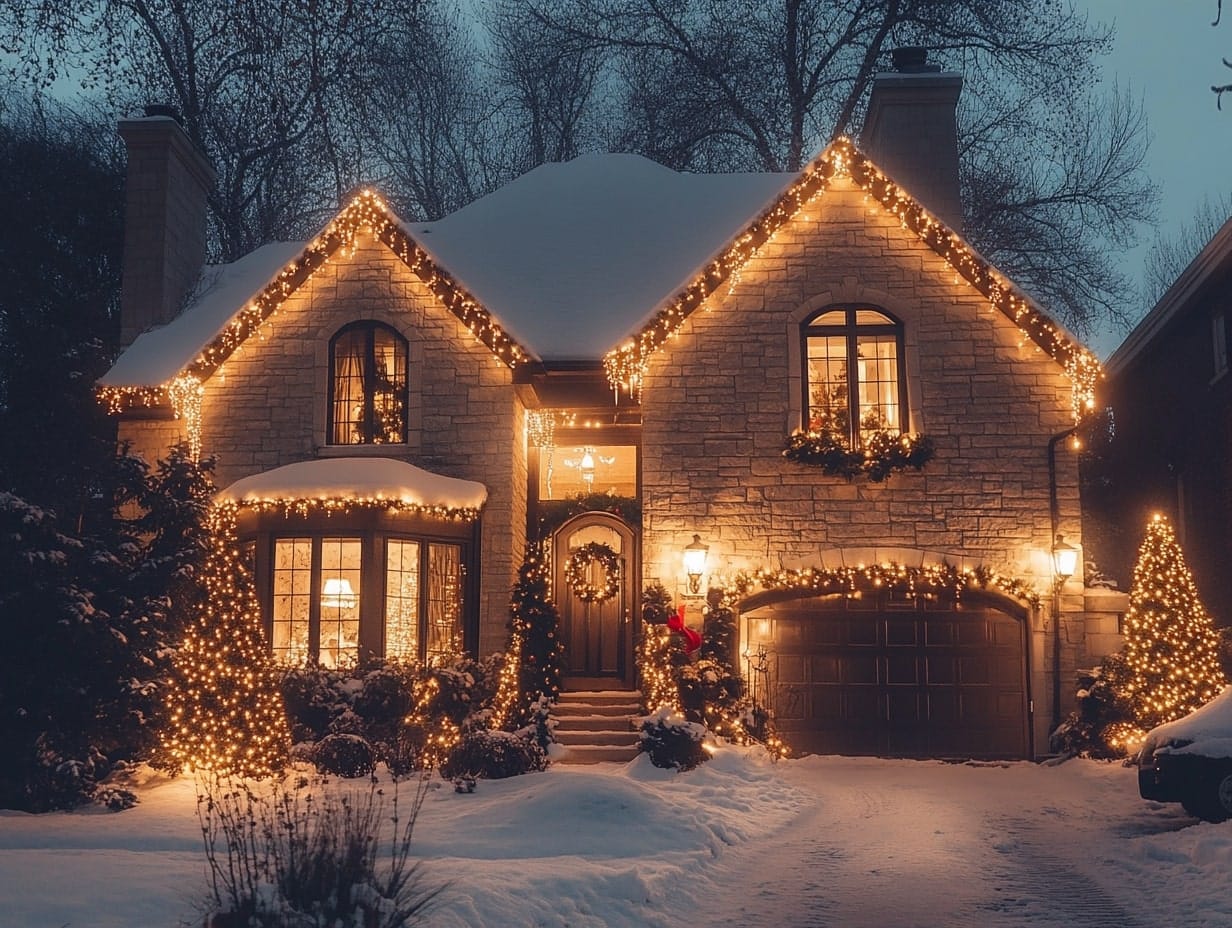 Twinkling Outdoor Lights for Christmas