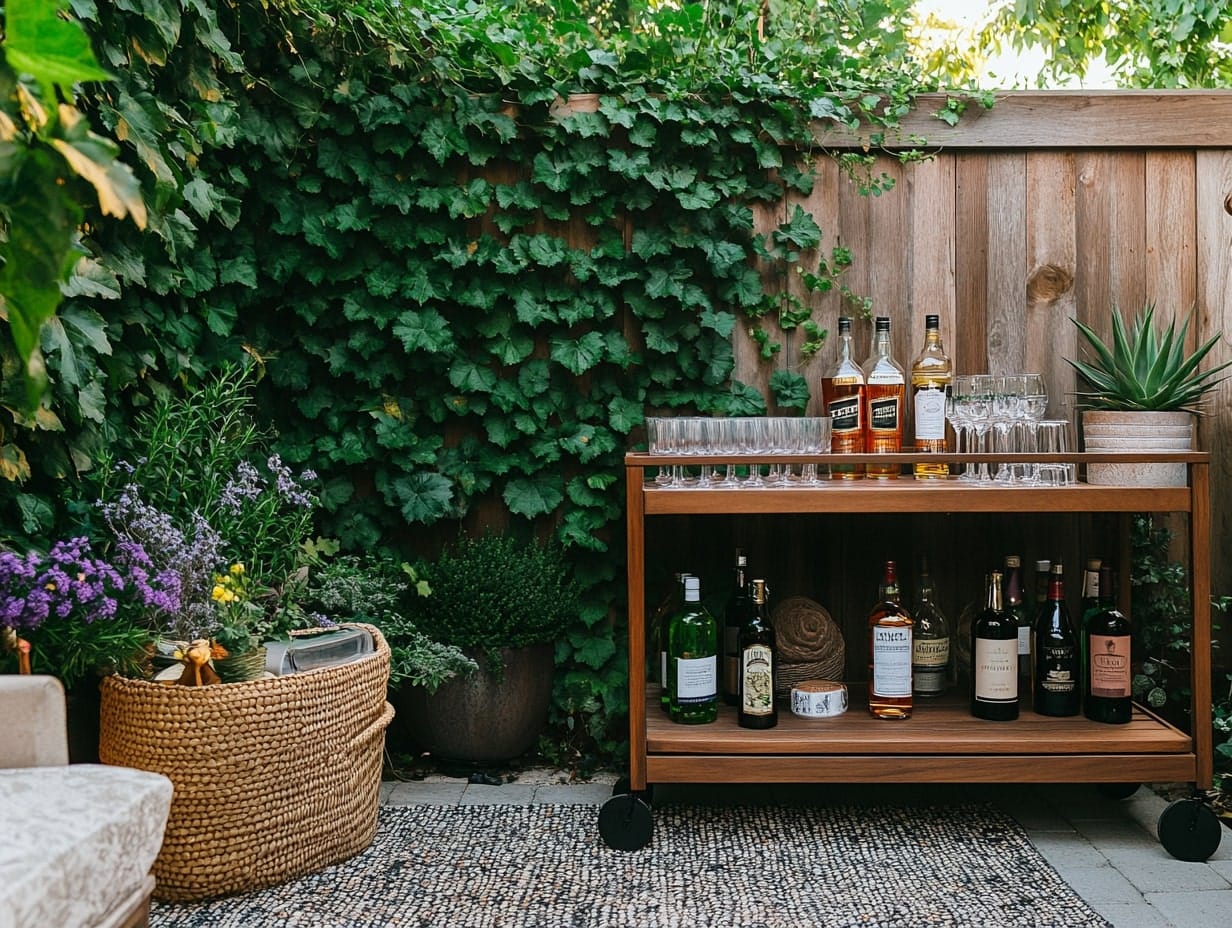 Set Up a Garden Bar Cart