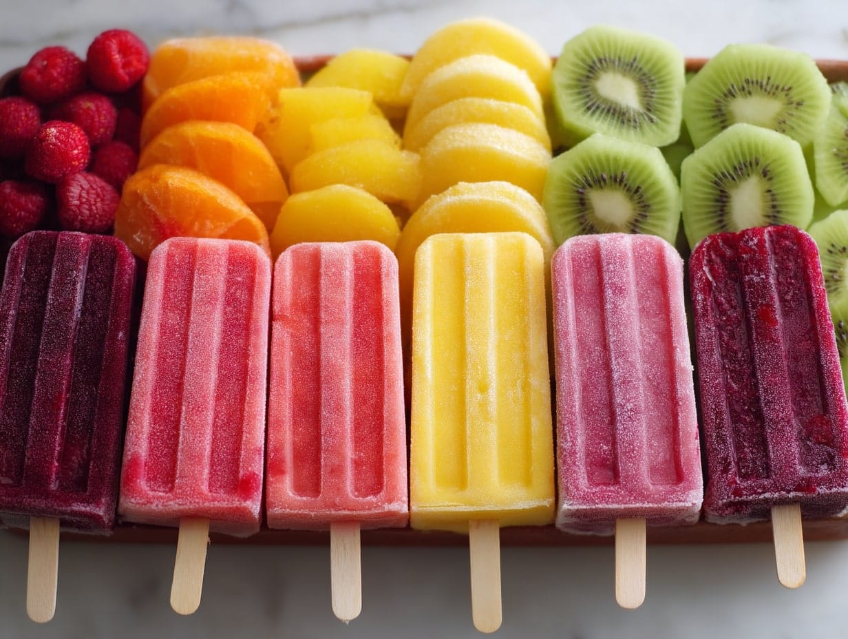 Frozen Fruit Popsicles