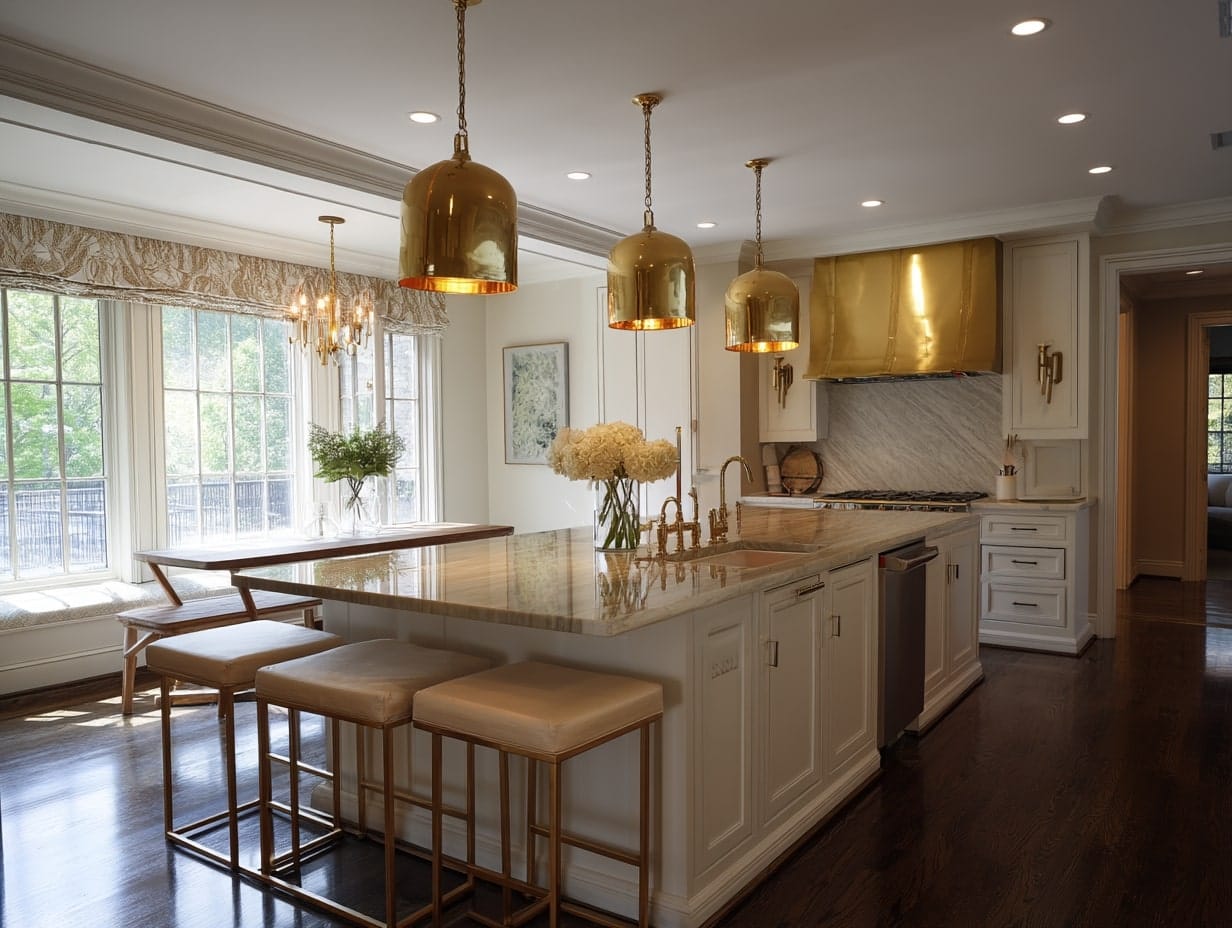 Brass and Gold Accents