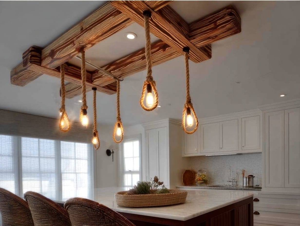 Rope or Wood Beam Lighting