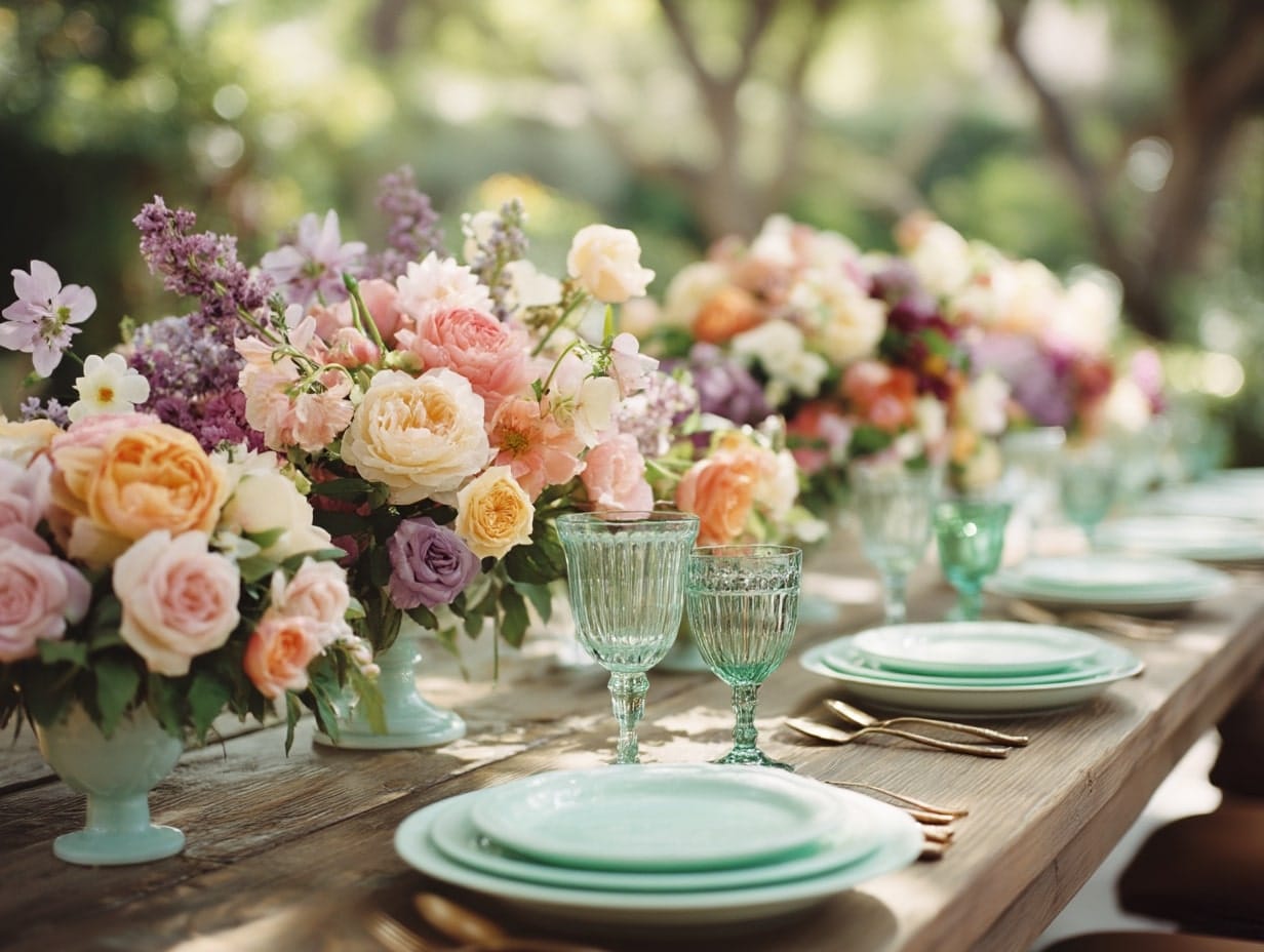 Floral Table Settings