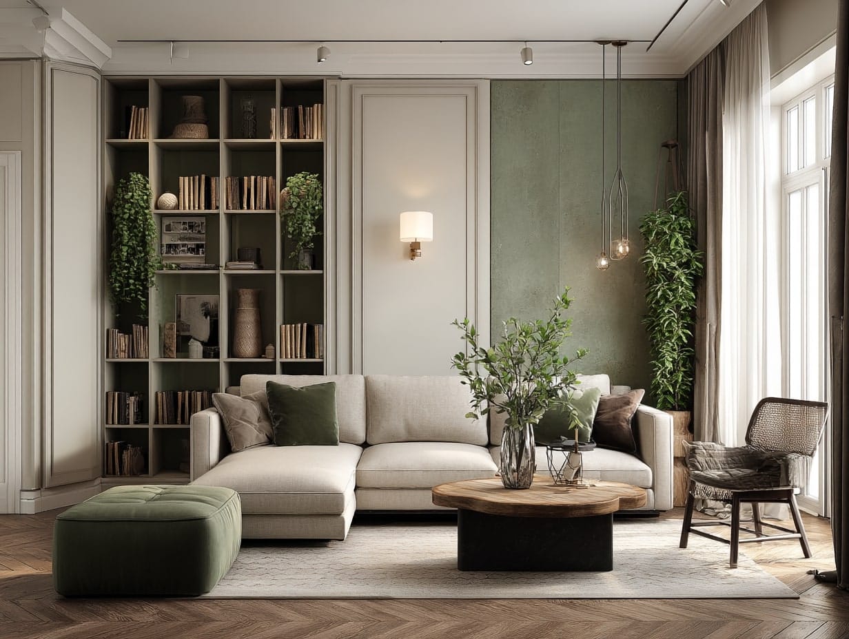 Earthy Green Accents