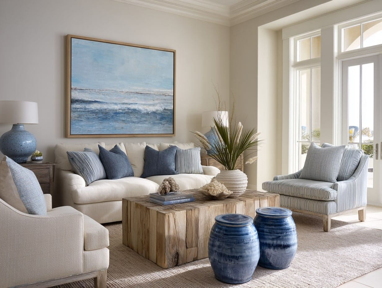 Go Coastal with Beige and Blue