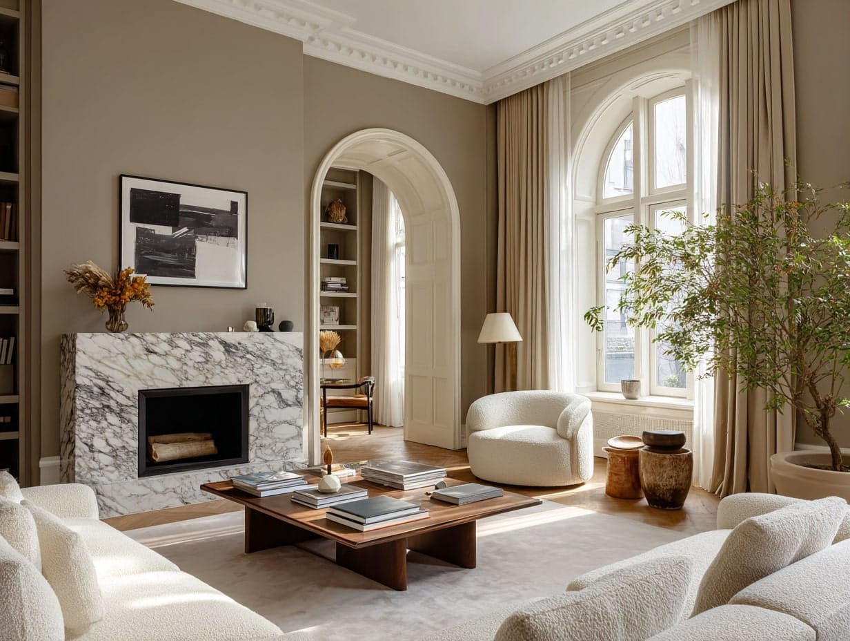 Beige with White for a Clean Look