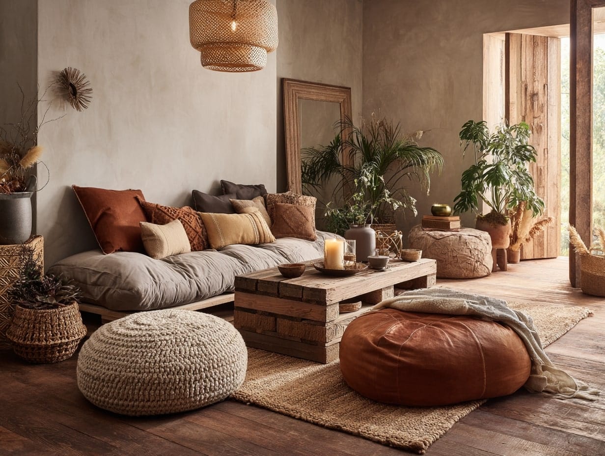 Use a Low-Slung Sofa or Floor Seating