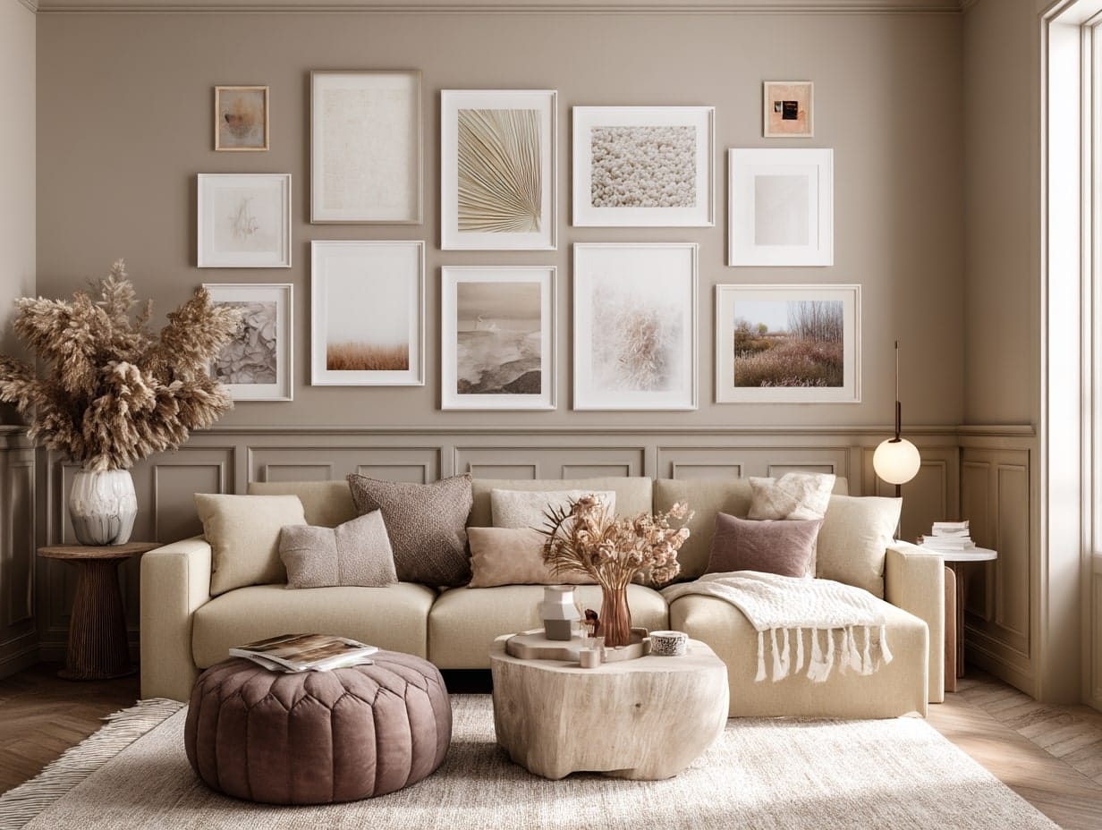 Curate a Beige Gallery Wall